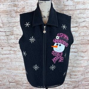 Vintage Beverly’s Wool Winter Holiday Vest Large